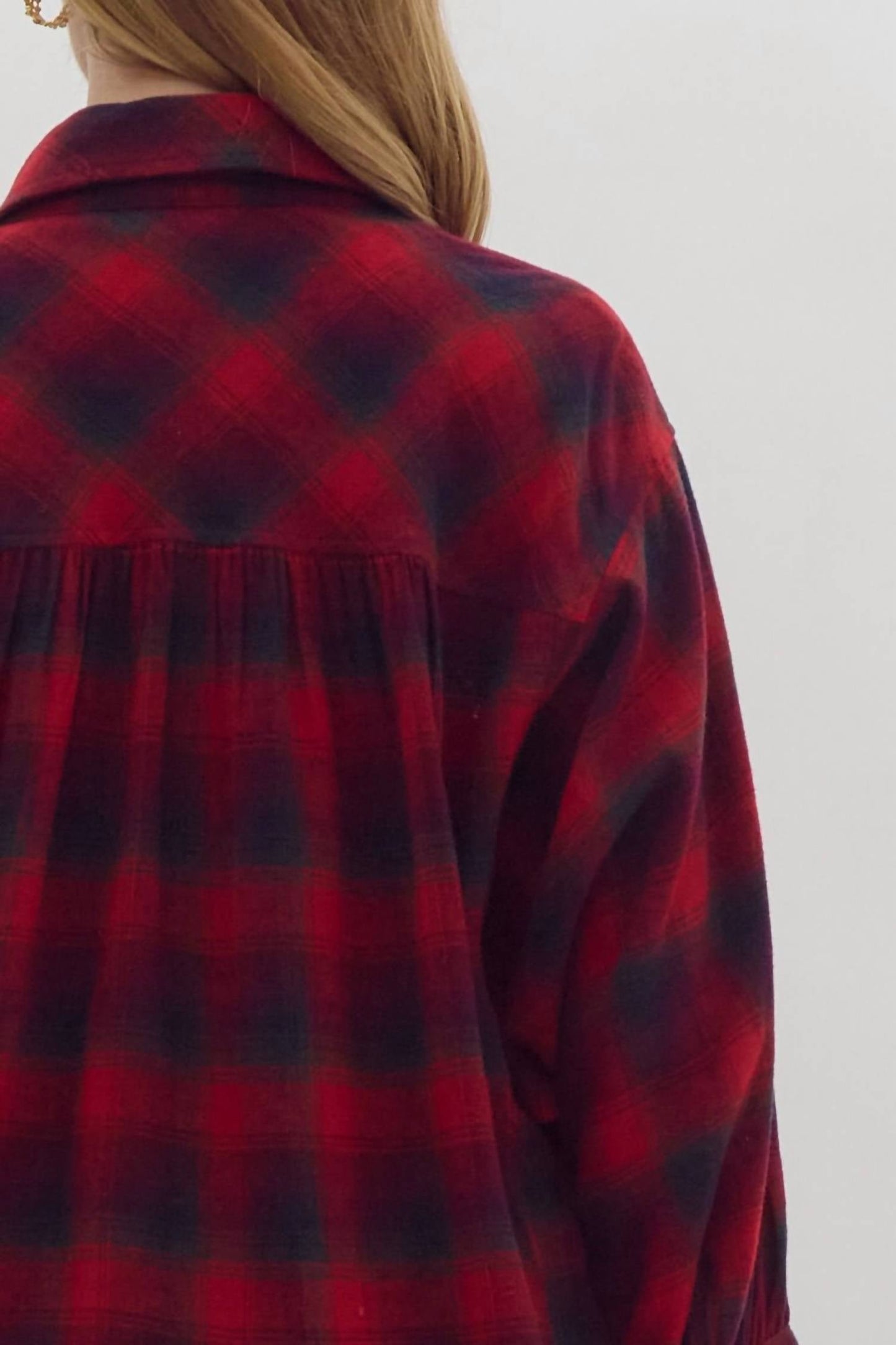 Entro - Plaid Button Up Top