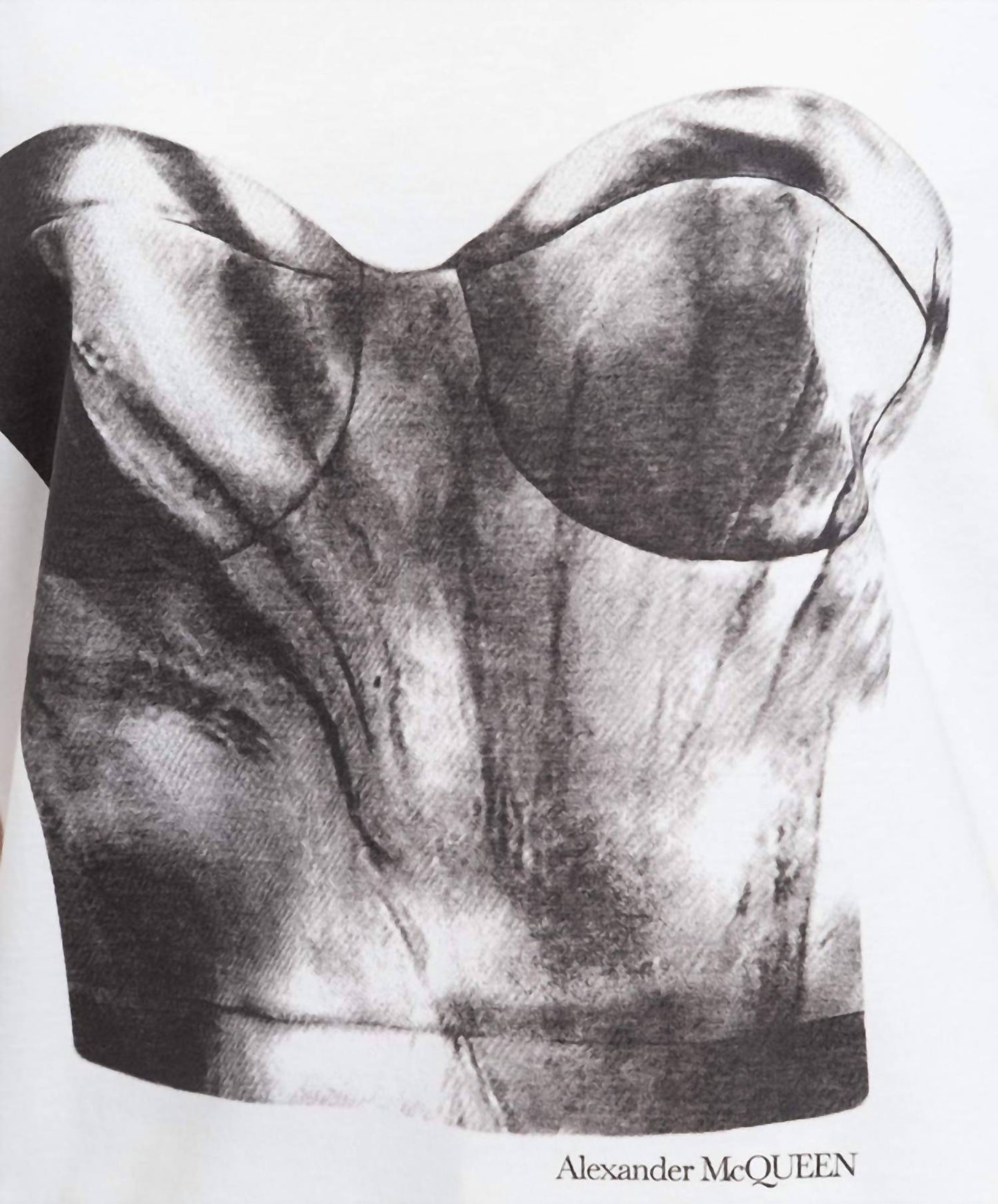 Alexander Mcqueen - Bustier Print T-shirt
