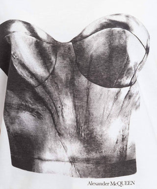 Alexander Mcqueen - Bustier Print T-shirt