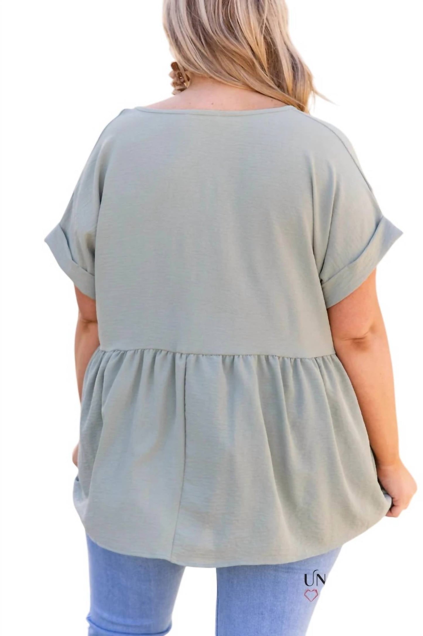 Entro - EDGY PLUS: Landy Babydoll Short-Sleeve Top