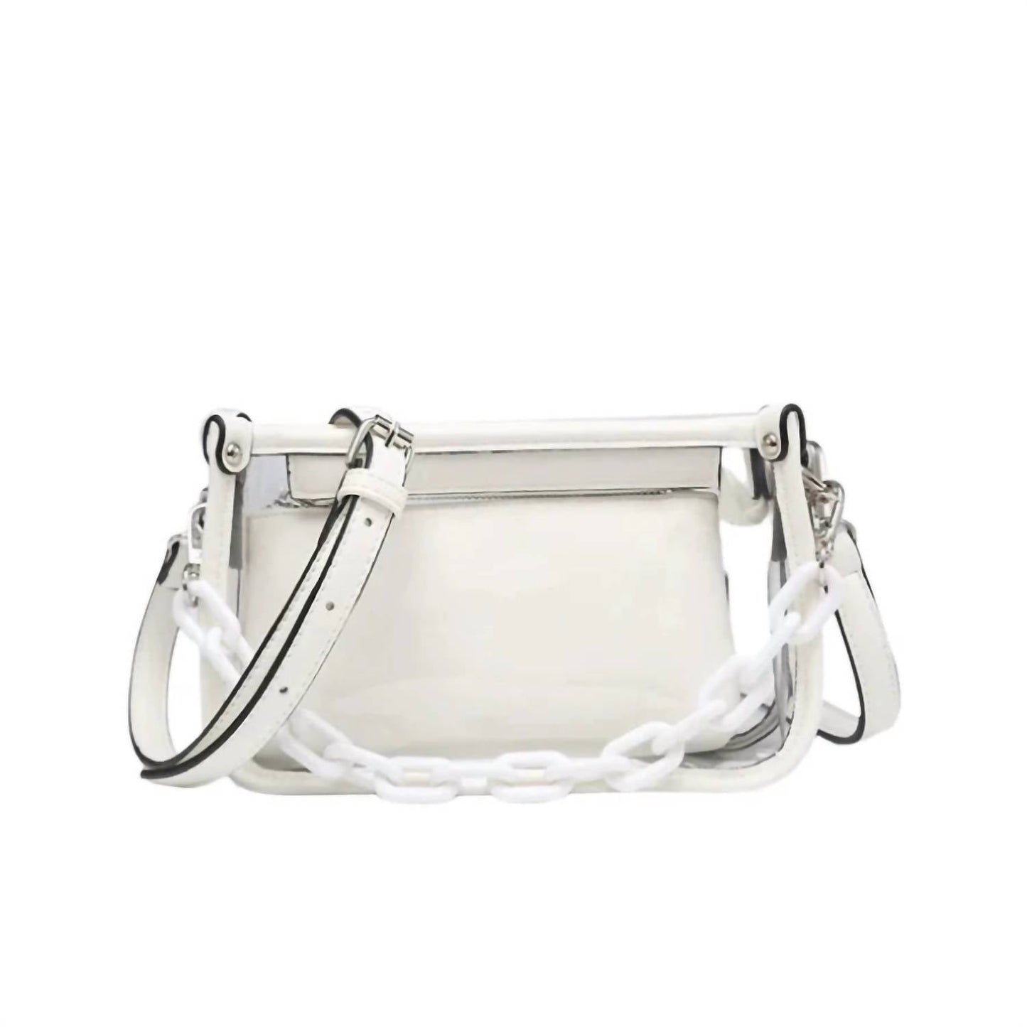Jen & Co. - Women's Clear Crossbody With Chain Strap