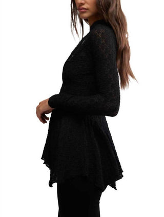 Free People - Blusa de renda manga longa Janey