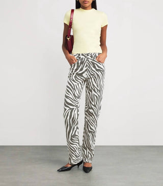 Calça Jeans Good American - Zebra Good Icon com Perna Reta