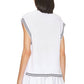 525 America - Lizzie Cable Varsity Vest Sweater