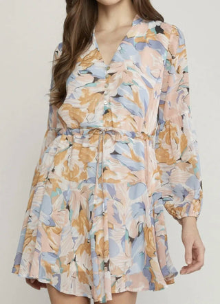 Entro - Long-sleeved Print Dress