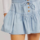 Free People - Roselle Denim Mini Skirt