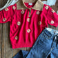 &Merci - Women's Daisy Drive Sweater Tee