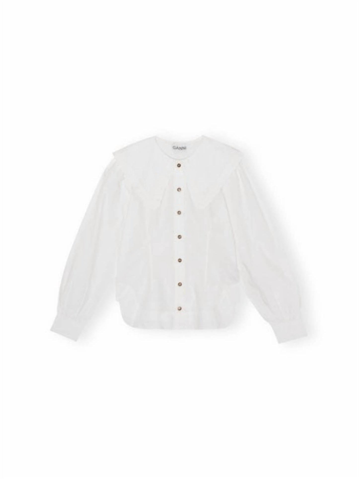 Ganni - Cotton Poplin Fitted Shirt
