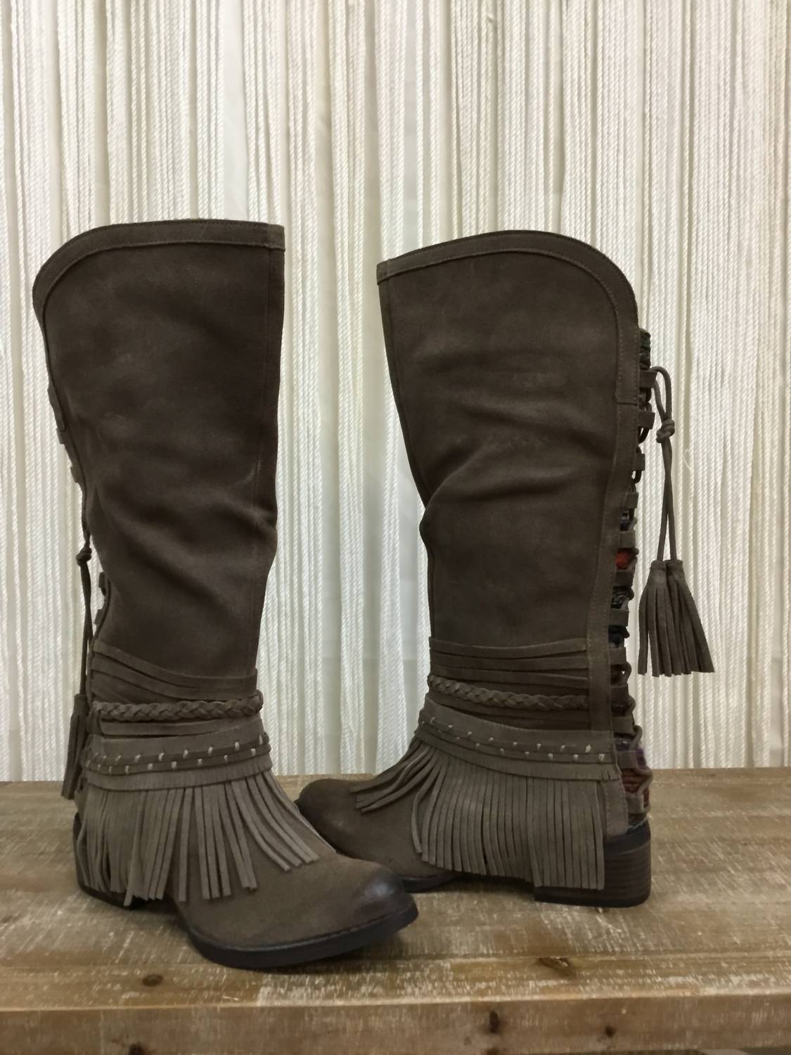 Naughty Monkey - Women's Zarape Fringe Boots