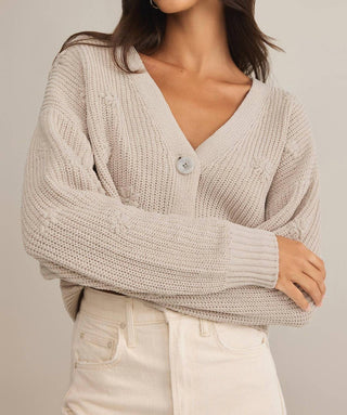 Z Supply - Cardigan curto com decote em V Fleur