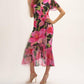 Joseph Ribkoff - Floral Ruched Midi Dress