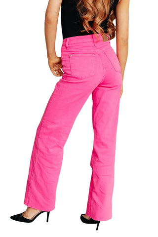 Judy Blue - Calça jeans reta tingida dos anos 90