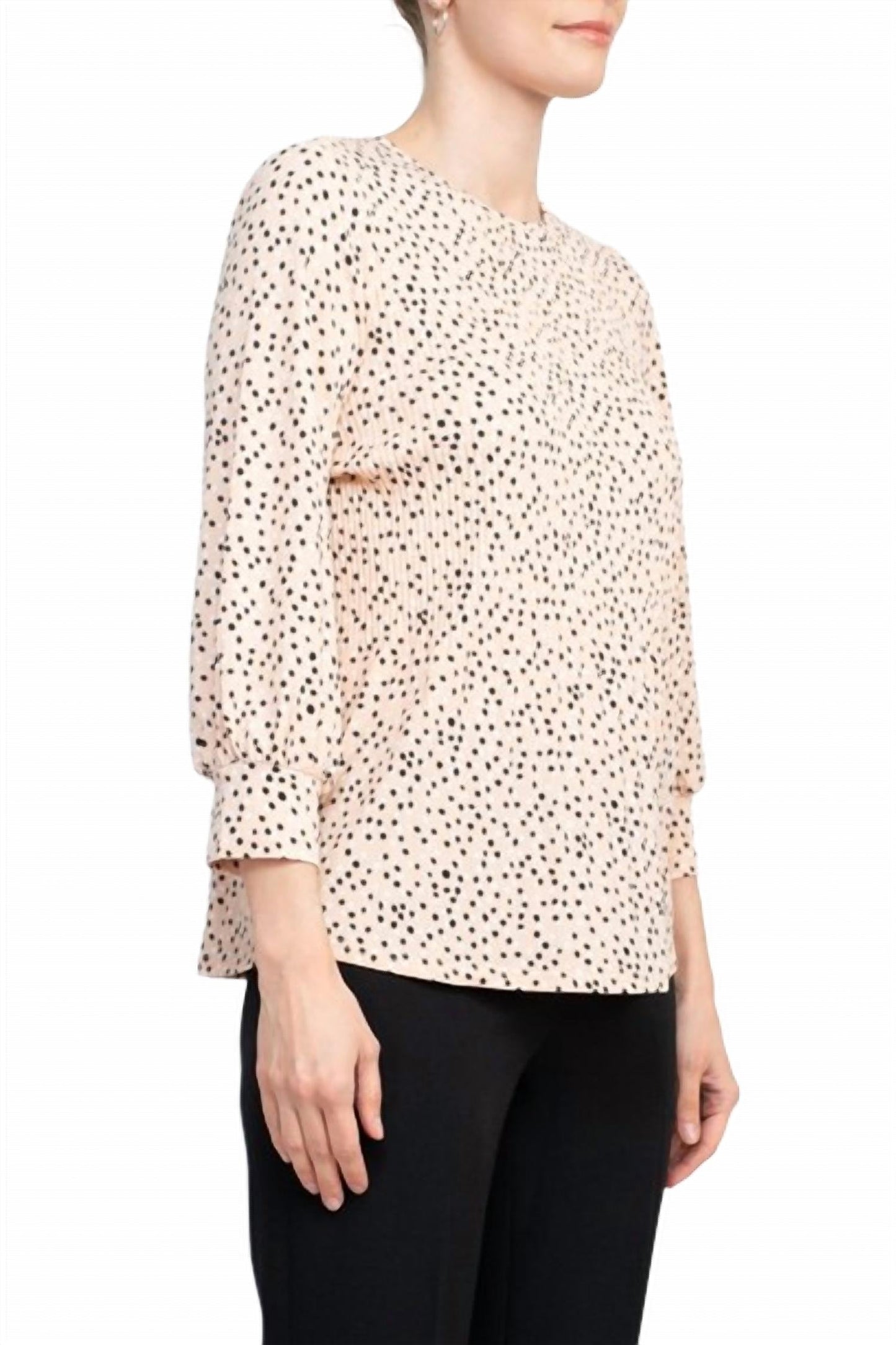 Adrianna Papell - Three-quarter Sleeve Crepe Top