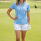 Katherine Way - Bayside Short Sleeve Zip Neck Top