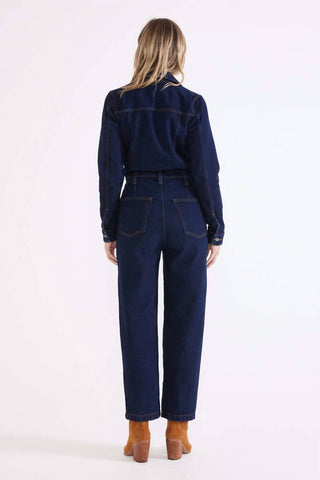 Etica - Farrah Zipper Front Denim Jumpsuit