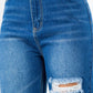 American Bazi - High Waist Distressed Wide Leg Jeans