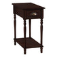 Accent Side Table, 2 Tier, Storage Drawer, Stylish Traditional Design