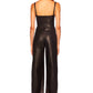 Susana Monaco - Faux Leather Squareneck Tank Jumpsuit