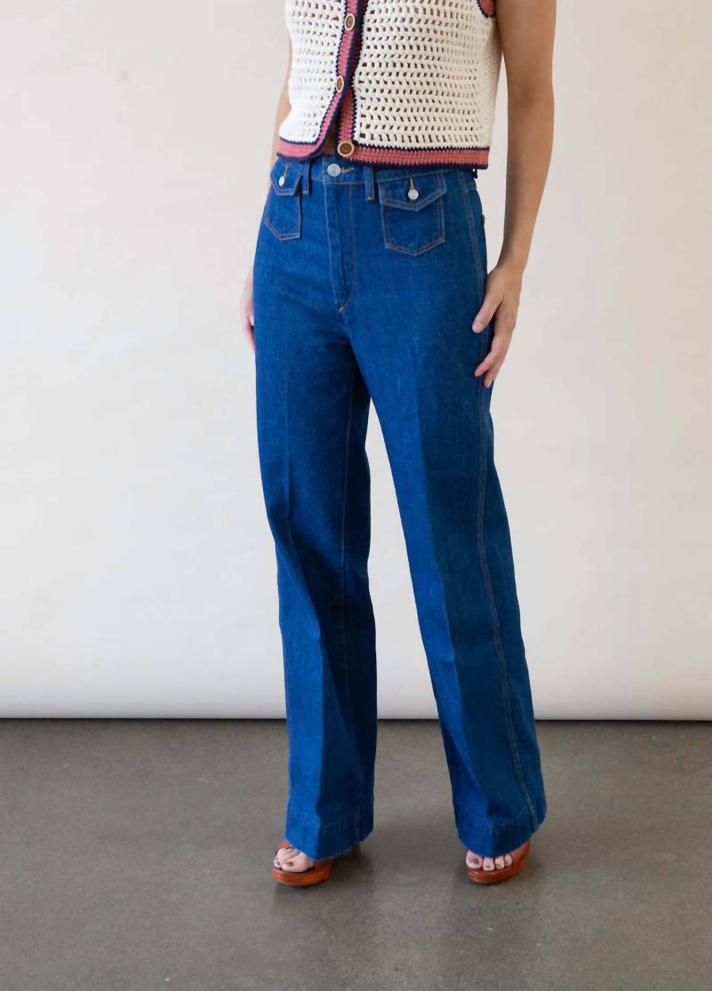Re/Done - Women's 70's Pocket Wide Leg Jeans