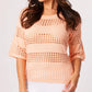 Angel Apparel - Crochet 3/4 Sleeve Top