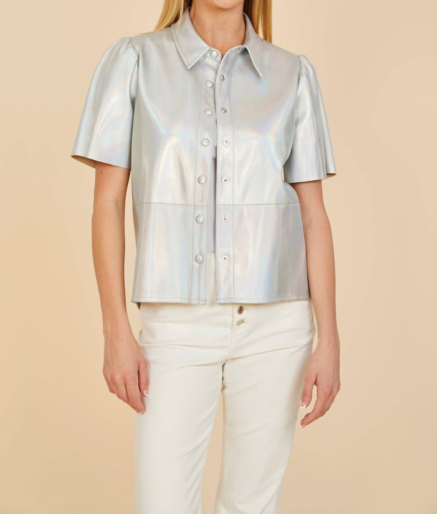 Dolce Cabo - Iridescent Vegan Leather Top