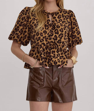 Entro - Top com laço camelo