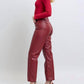 Judy Blue - Tummy Control Faux Leather Straight Pants