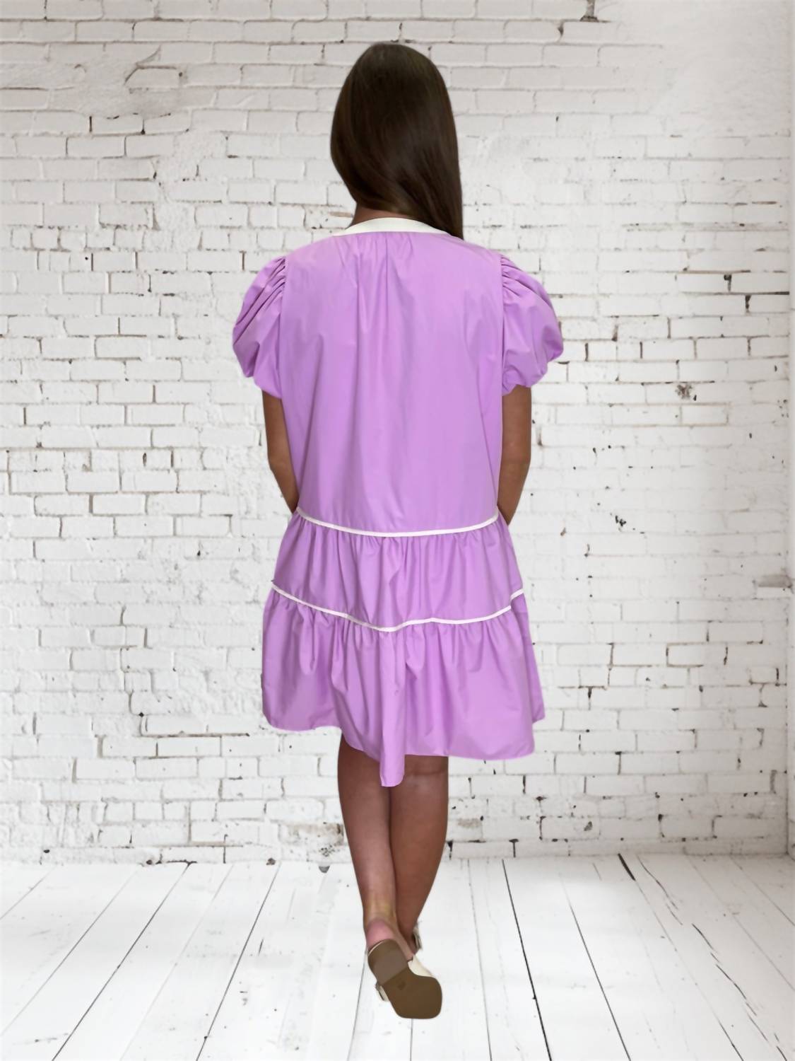 Entro - Women's Pintuck Bubble Dress