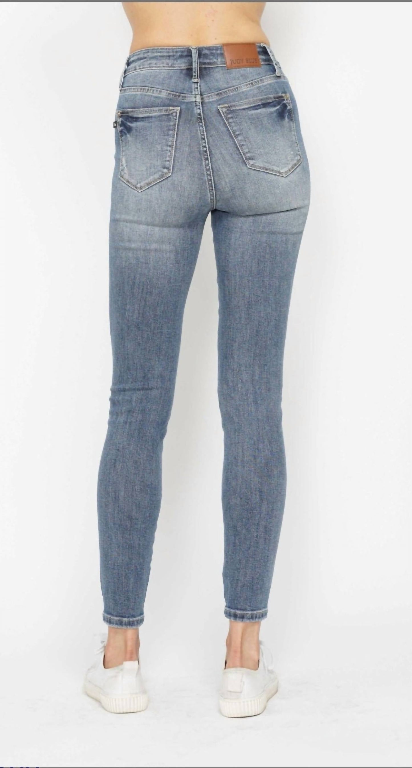 Judy Blue - Tummy Control Contrast Wash Skinny Jeans