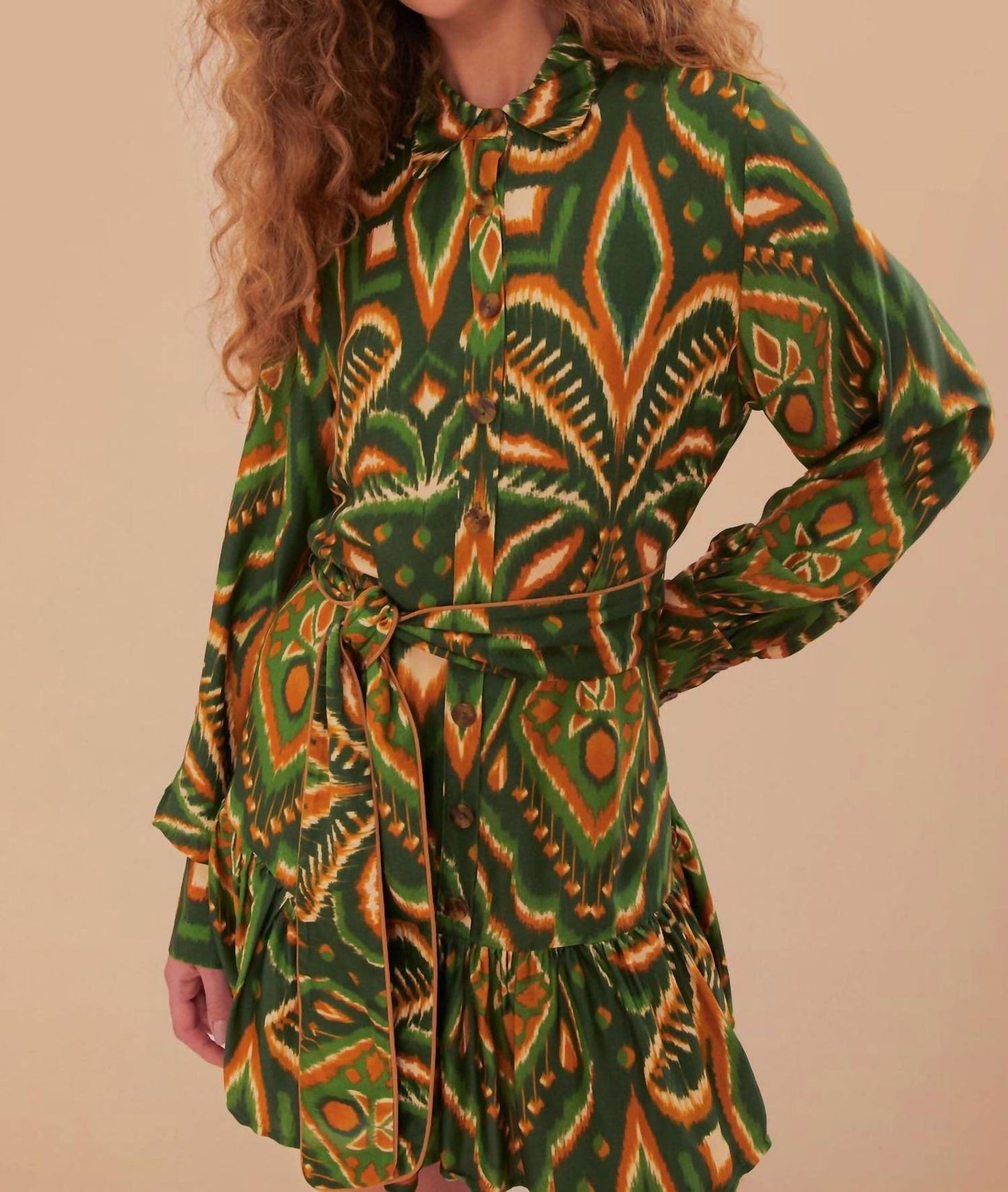Farm Rio - Pineapple Ikat Mini Dress
