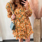 Entro - Floral Tiered Dress With Smocking