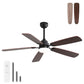 Ceiling Fan With LED Light, 6-Speed Wind, 5 Blades, Remote Control DC Motor