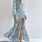 Davi & Dani - Printed Long Sleeve Loose Kimono