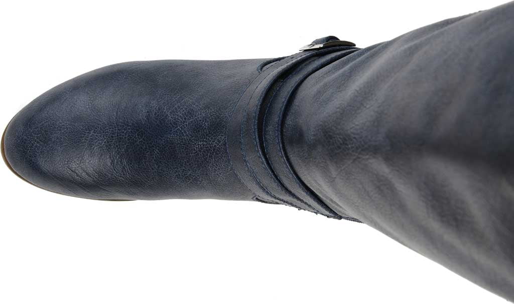 Bota feminina Journee Collection extra larga na altura do joelho, azul, tamanho 7,5 M