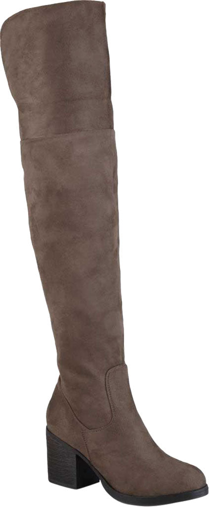 Bota Sana de cano largo Journee Collection feminina, marrom, tamanho 11M
