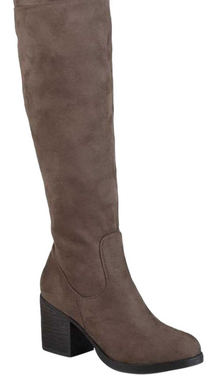 Bota Sana de cano largo Journee Collection feminina, marrom, tamanho 11M