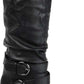 Bota feminina Journee Collection de cano largo, preta, tamanho 8
