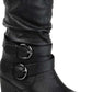 Bota feminina Journee Collection de cano largo, preta, tamanho 8
