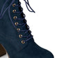 Botas femininas Baylor com cadarço Journee Collection, azuis, tamanho 6