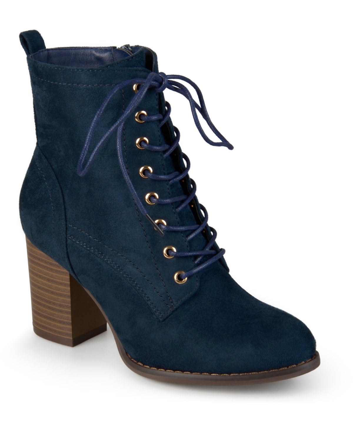 Botas femininas Baylor com cadarço Journee Collection, azuis, tamanho 8,5 M