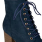 Botas femininas Baylor com cadarço Journee Collection, azuis, tamanho 8,5 M
