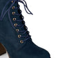 Botas femininas Baylor com cadarço Journee Collection, azuis, tamanho 8,5 M