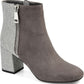 Bota Journee Collection Sarah Two Tone Feminina Cinza Tamanho 9 M