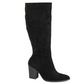 Botas femininas Journee Collection Kyllie Wide Calf, pretas, tamanho 7,5 m