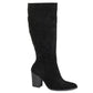 Botas femininas Journee Collection Kyllie Wide Calf, pretas, tamanho 7,5 m