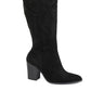 Botas femininas Journee Collection Kyllie Wide Calf, pretas, tamanho 7,5 m