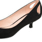 Sapatos femininos Journee Collection Goldie Kitten Heel, pretos, tamanho 8,5 M