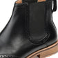 Bota Chelsea Thomas &amp; Vine Watson Wingtip Masculina Preta Tamanho 9,5M