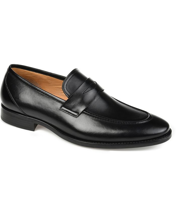 Thomas &amp; Vine Mocassim Masculino Bishop Apron Toe Penny Preto Tamanho 8 M