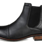 Bota Chelsea Vance Co. Masculina com Biqueira Cap Toe Preta Tamanho 9 M